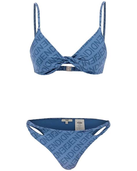 blue fendi bikini